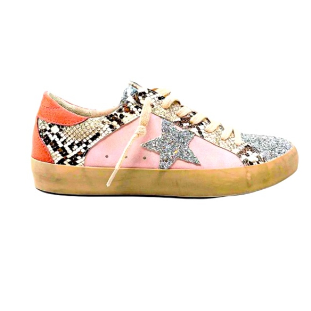 SHU SHOP Paula star glitter sneaker women’s tennis shoes size 6